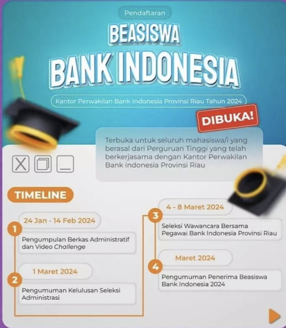 INFO BEASISWA BANK INDONESIA (BI)